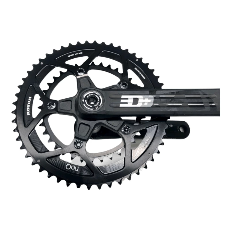 Bielas Rotor 3D+ Con Medidor De Potencia INpower + Platos Redondos NoQ 52/36 - Imagen 4