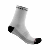 Calcetines Castelli Rosso Corsa 11 Blanco Negro Mujer