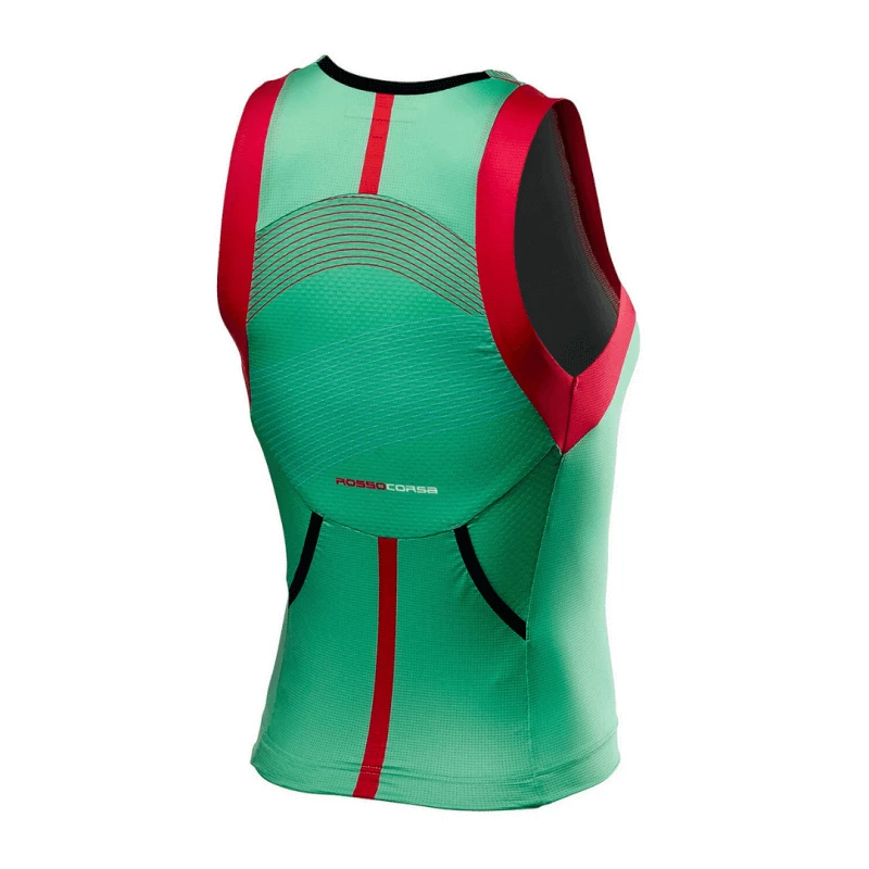 Camiseta Castelli Free Tri Verde Rojo Mujer - Imagen 2