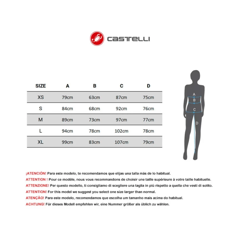 Camiseta Interior Castelli Pro Mesh Sin Mangas Naranja Amarillo Rojo Mujer - Imagen 3