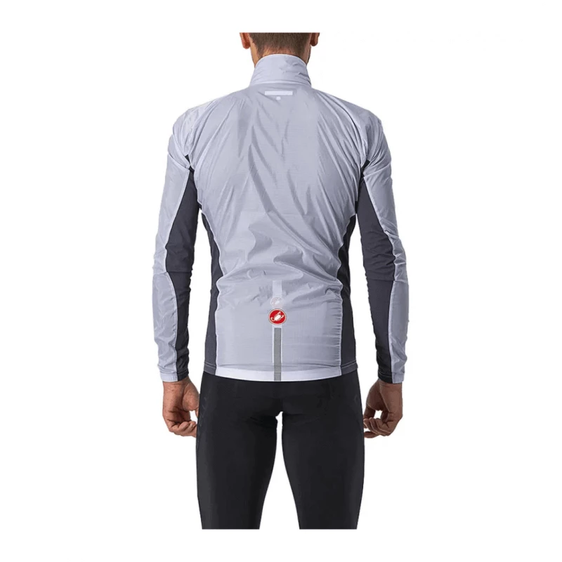 Chaqueta Cortavientos Castelli Squadra Stretch Gris Plateado - Imagen 2