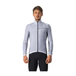 Chaqueta Cortavientos Castelli Squadra Stretch Gris Plateado