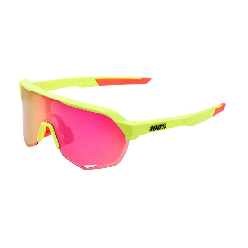 Gafas 100% S2 - Matte Washed Out Neon Yellow - Lentes Espejo
