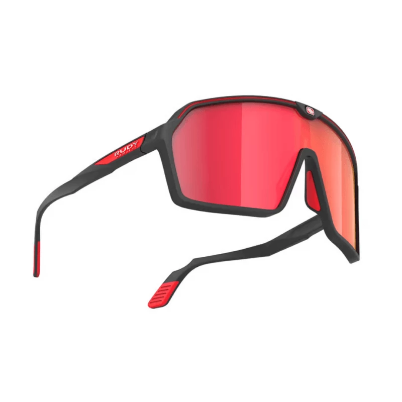 Gafas Rudy Project Spinshield Negro Mate Con Lente RP Multilaser Rojo - Imagen 3
