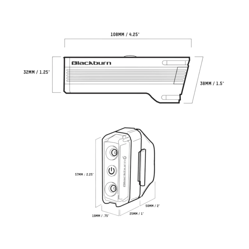 Blackburn Juego De Luces Dayblazer 1500 Delantera 65 Rear - Imagen 2