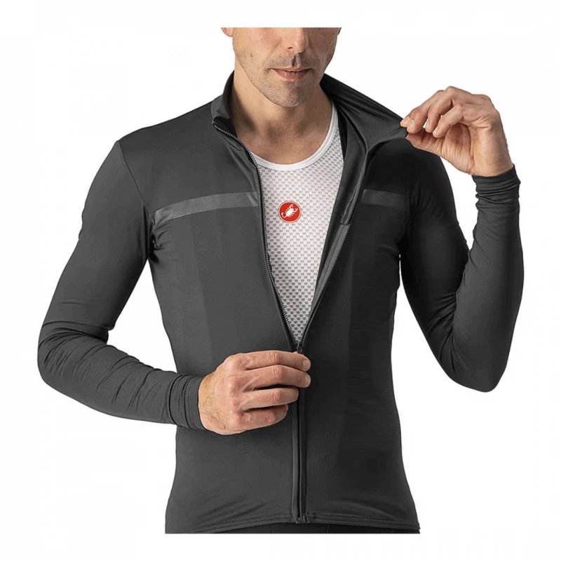 Maillot Castelli Pro Thermal Mid Gris - Imagen 3