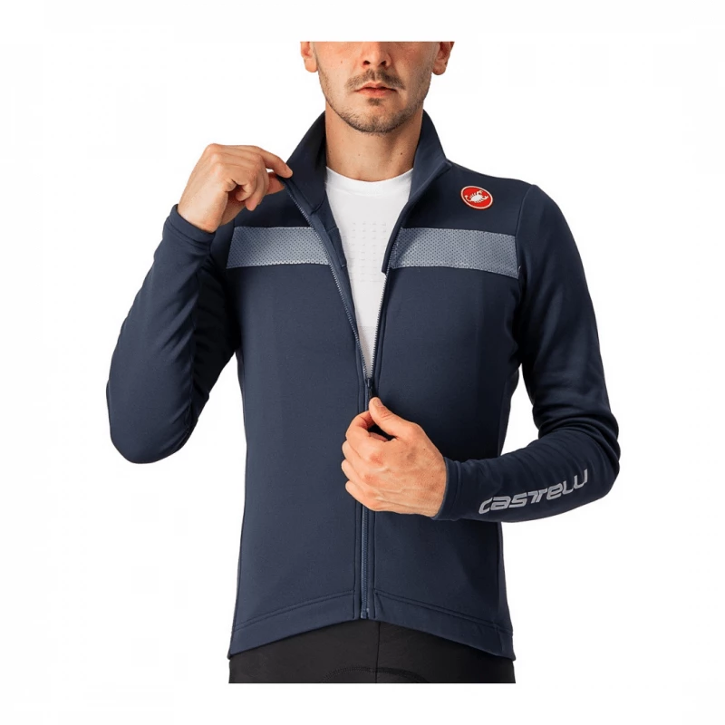 Maillot Castelli Puro 3 FZ Manga Larga Azul - Imagen 4