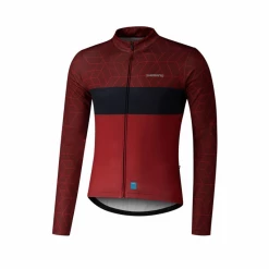 Maillot Shimano Vertex Manga Larga Rojo