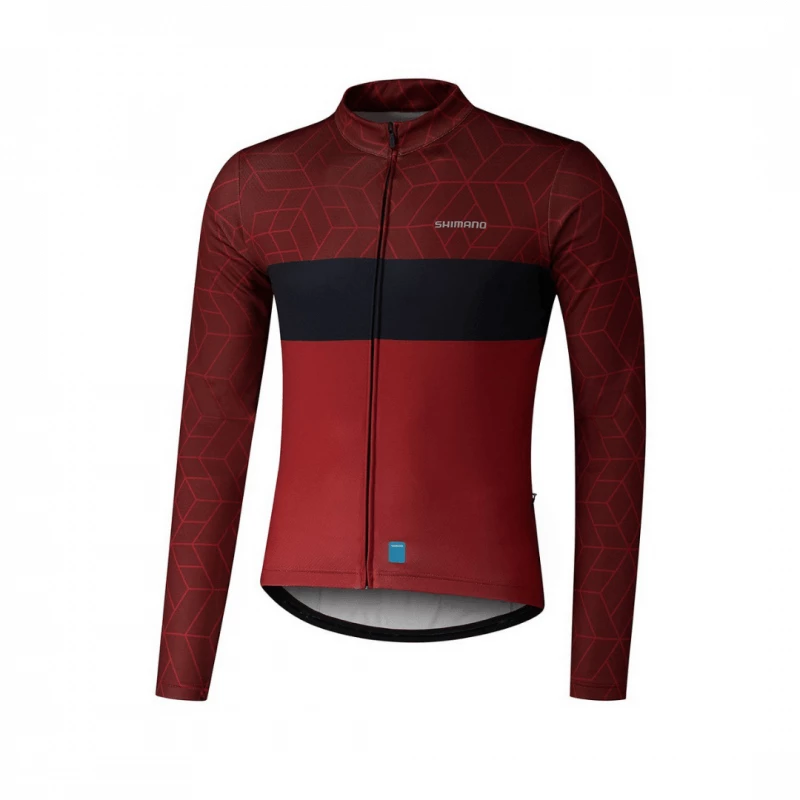 Maillot Shimano Vertex Manga Larga Rojo