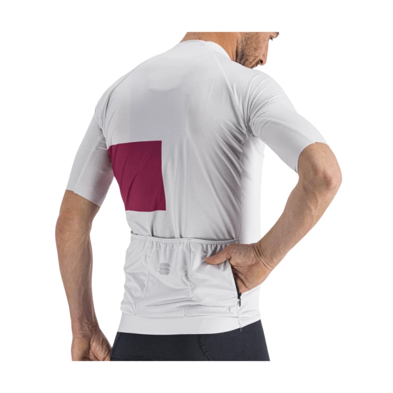 Maillot Sportful Snap Blanco Rosa - Imagen 3