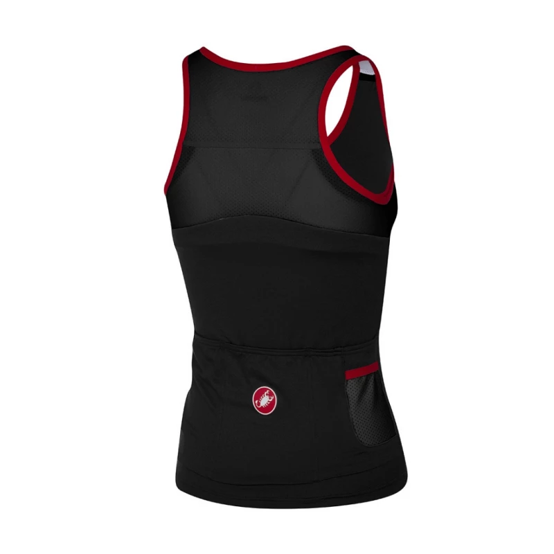Top Castelli Solare Negro Rojo Mujer - Imagen 2